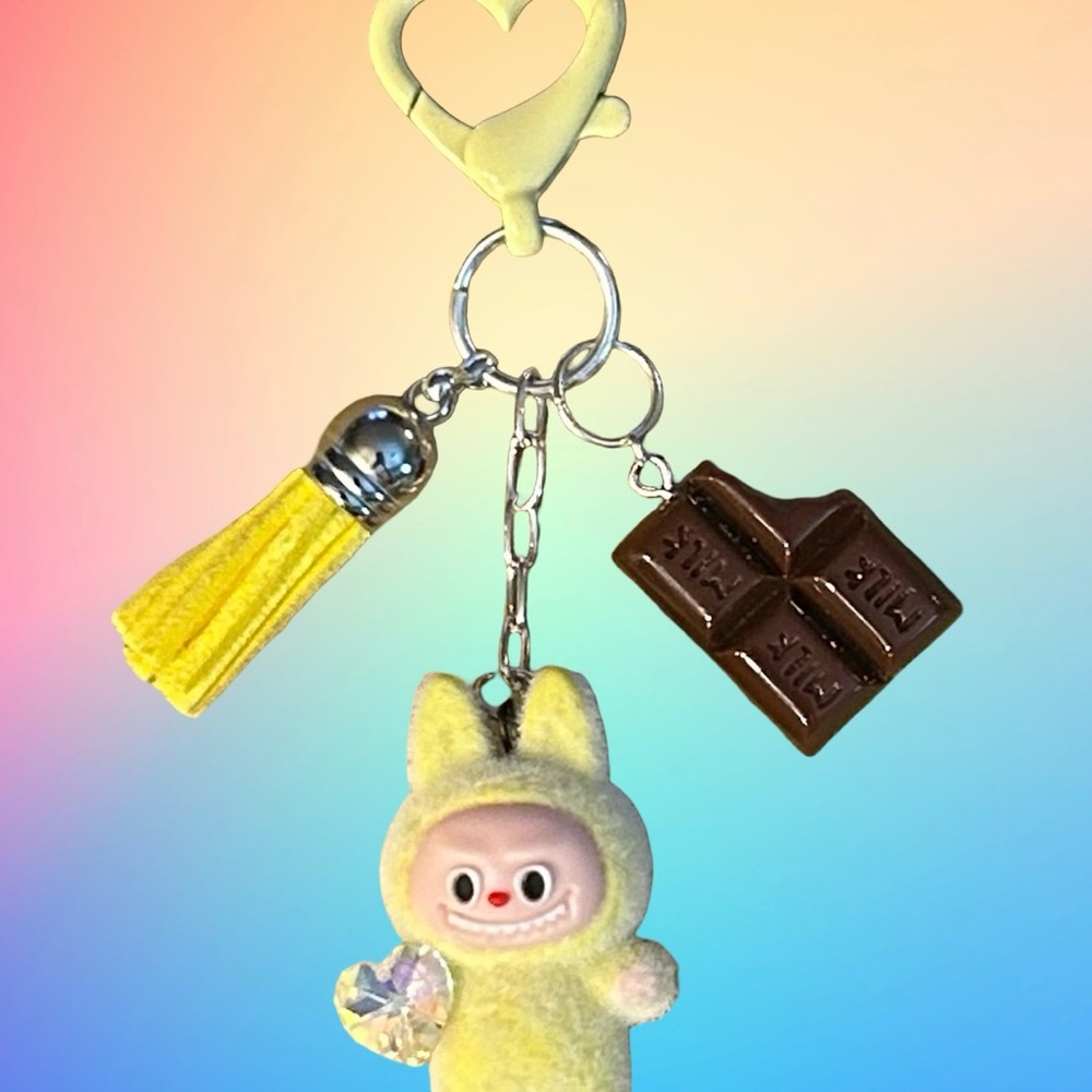 Valentine’s Love Bunny bag charm, key chain, clip-on accessory for love, friends - Picture 7 of 13